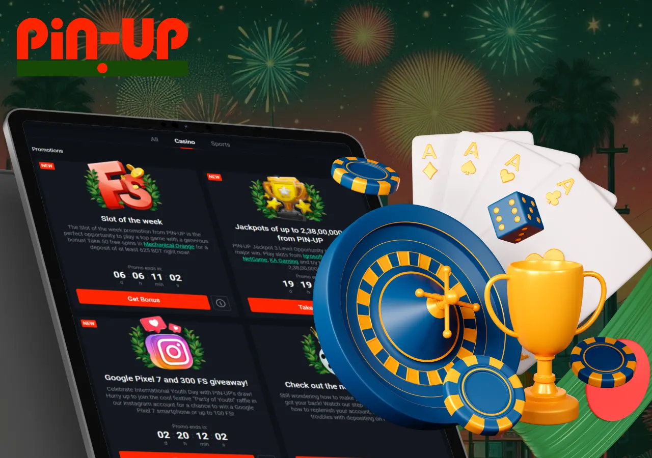 a separate group of bonuses - for casino lovers